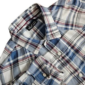 Public Record Mens Tartan‎ Plaid Vander Button Down Sz XL Western Rodeo Cowboy